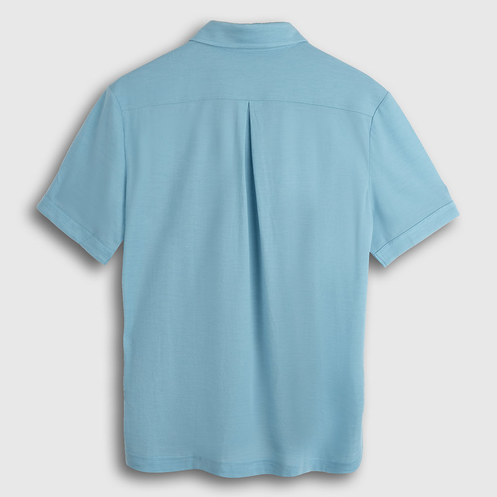 Mens Merino Blend 125 Ultrafine SS Shirt (Lagoon)
