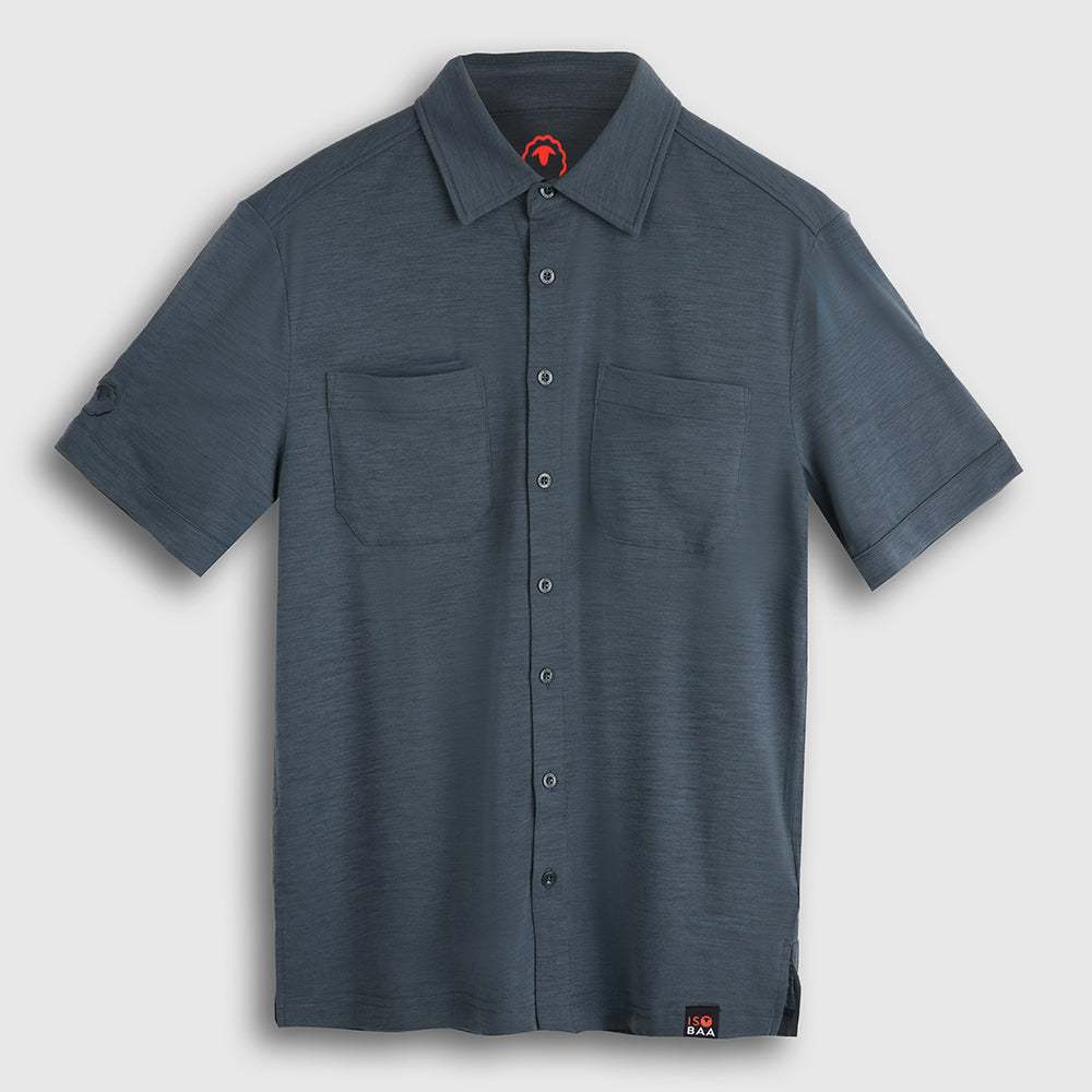 Mens Merino Blend 125 Ultrafine SS Shirt (Turbulence)
