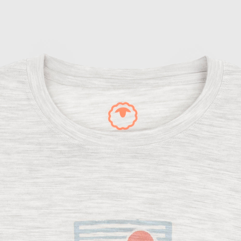 Mens Merino 150 Stamp Summit Tee (Jute/Lagoon)