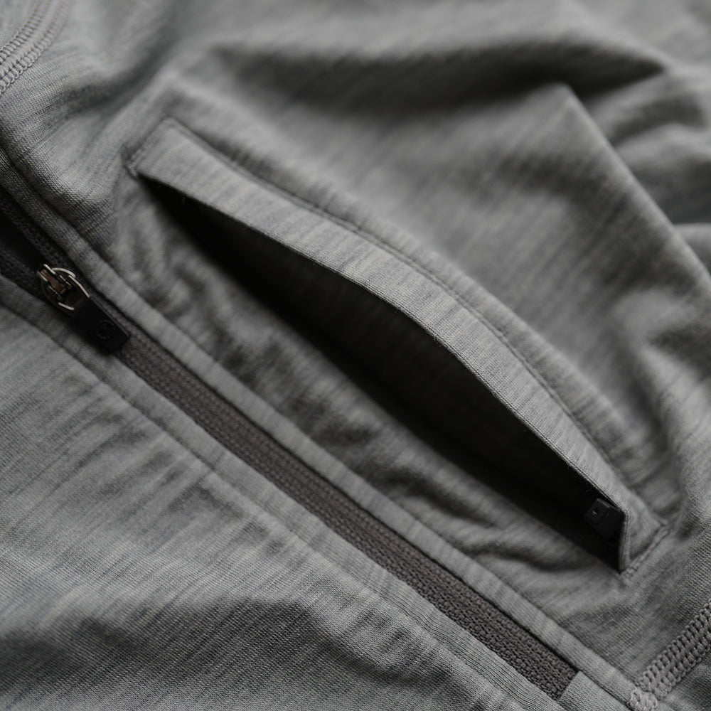 Mens 160 SS Cycle Zip Top (Cloud Melange)
