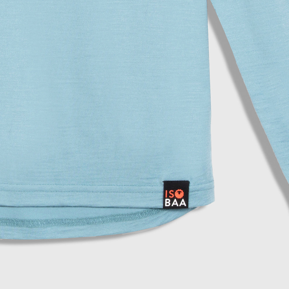 Mens Merino 180 Long Sleeve Crew (Lagoon)