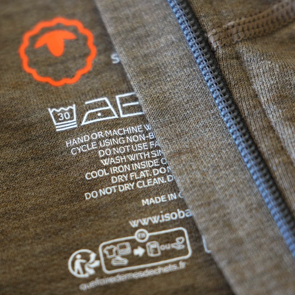 Isobaa Mens Merino 260 Casual Hoodie (Truffle Melange/Smoke)