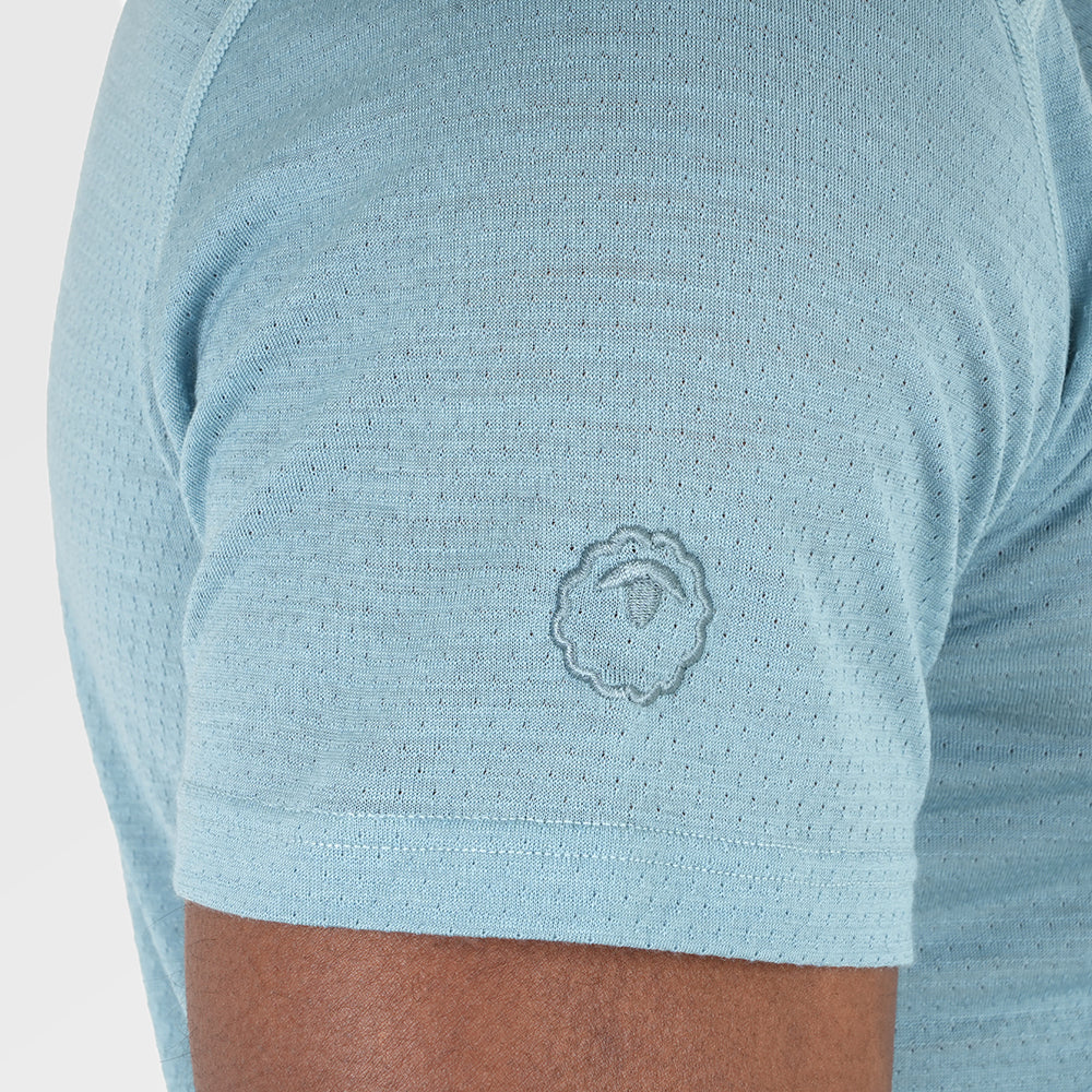 Mens Merino 150 Active Blend Short Sleeve Crew (Lagoon)