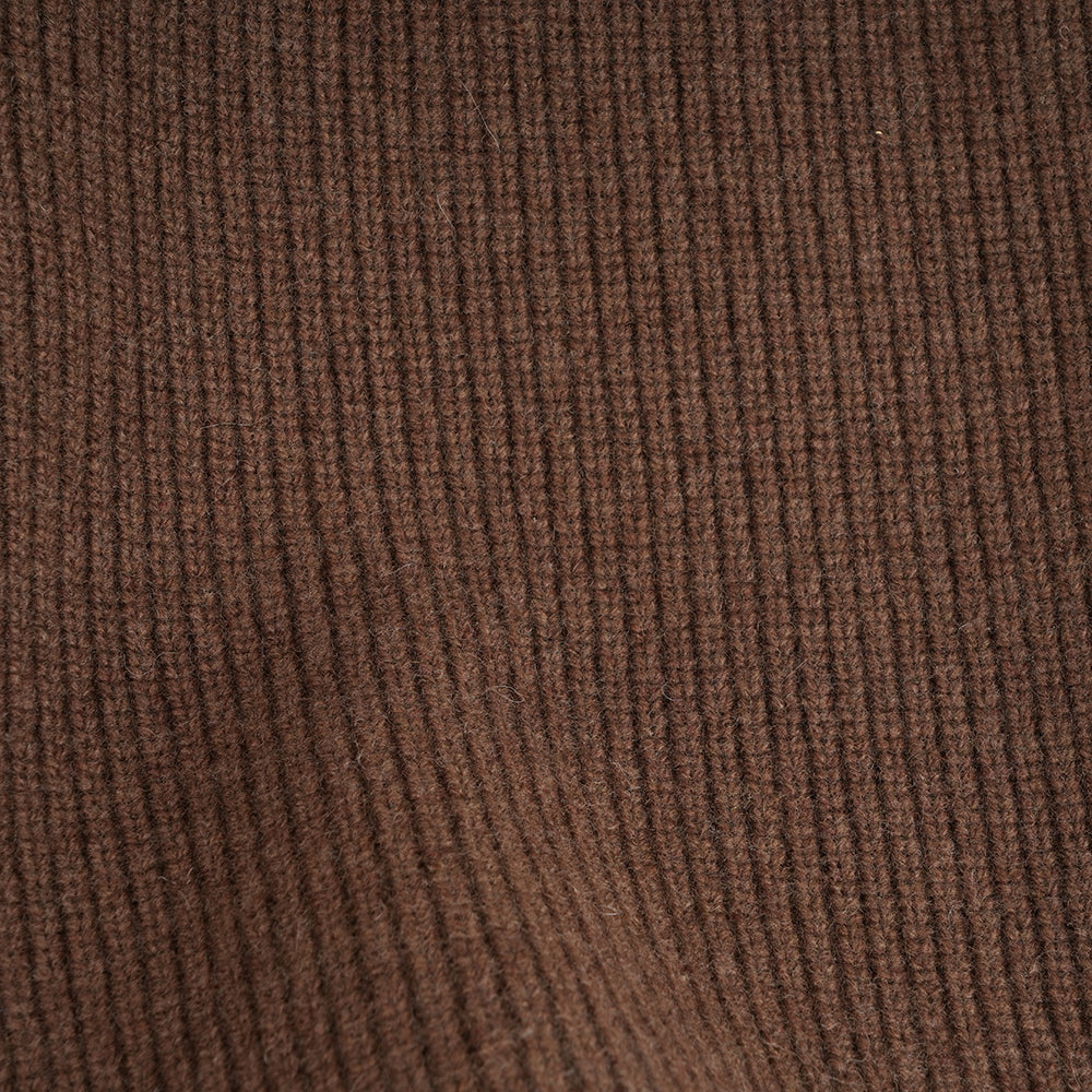 Pull col rond en mérinos Mens Herdwick (Brown)