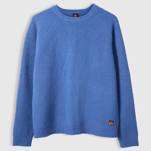 Pull col rond en mérinos Mens Herdwick (Denim)