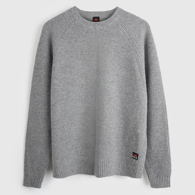 Pull col rond en mérinos Mens Herdwick (Heather)