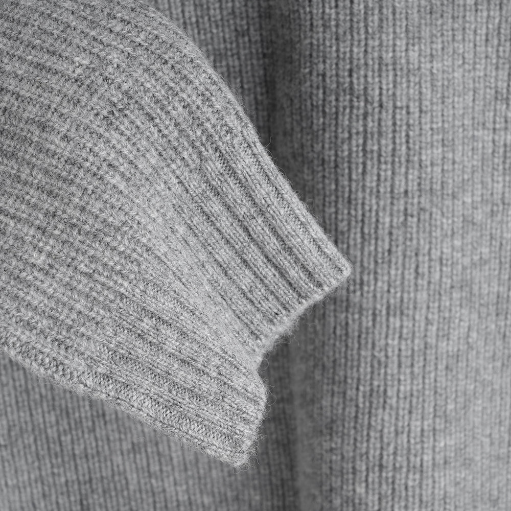 Pull col rond en mérinos Mens Herdwick (Heather)
