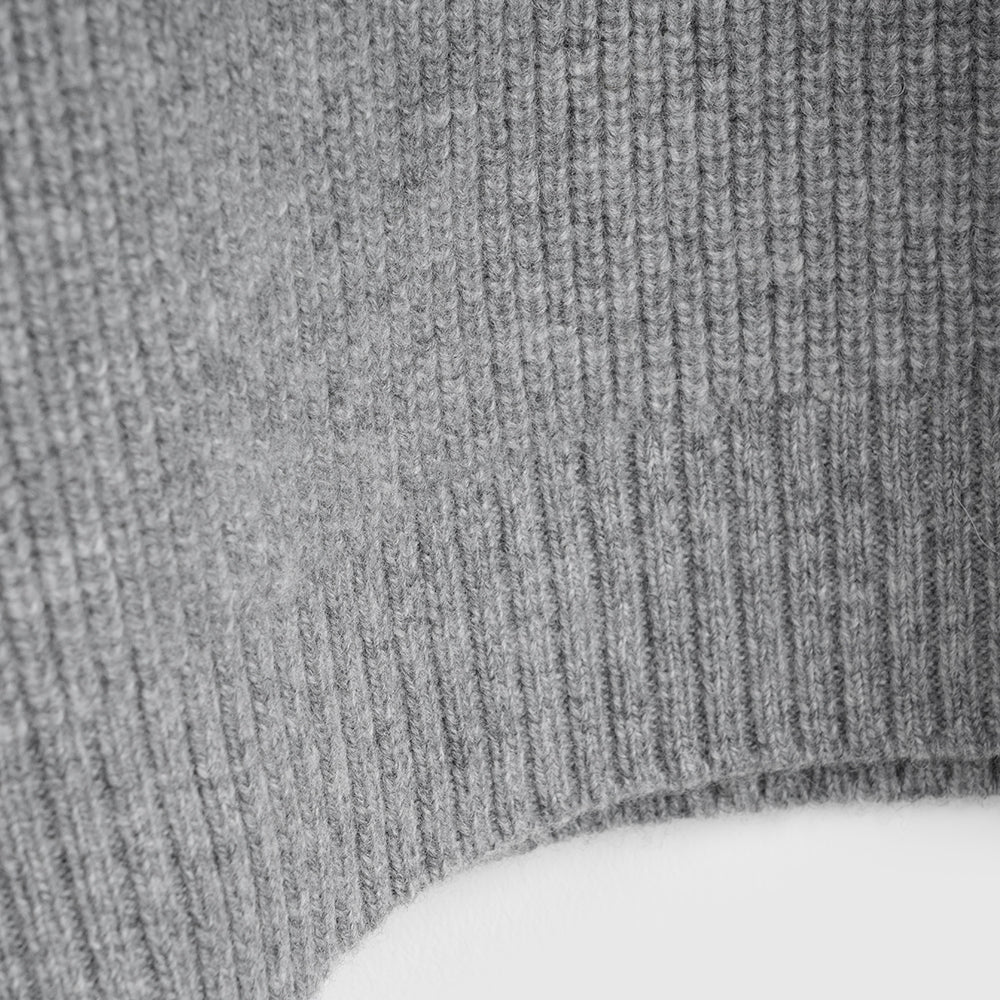 Pull col rond en mérinos Mens Herdwick (Heather)