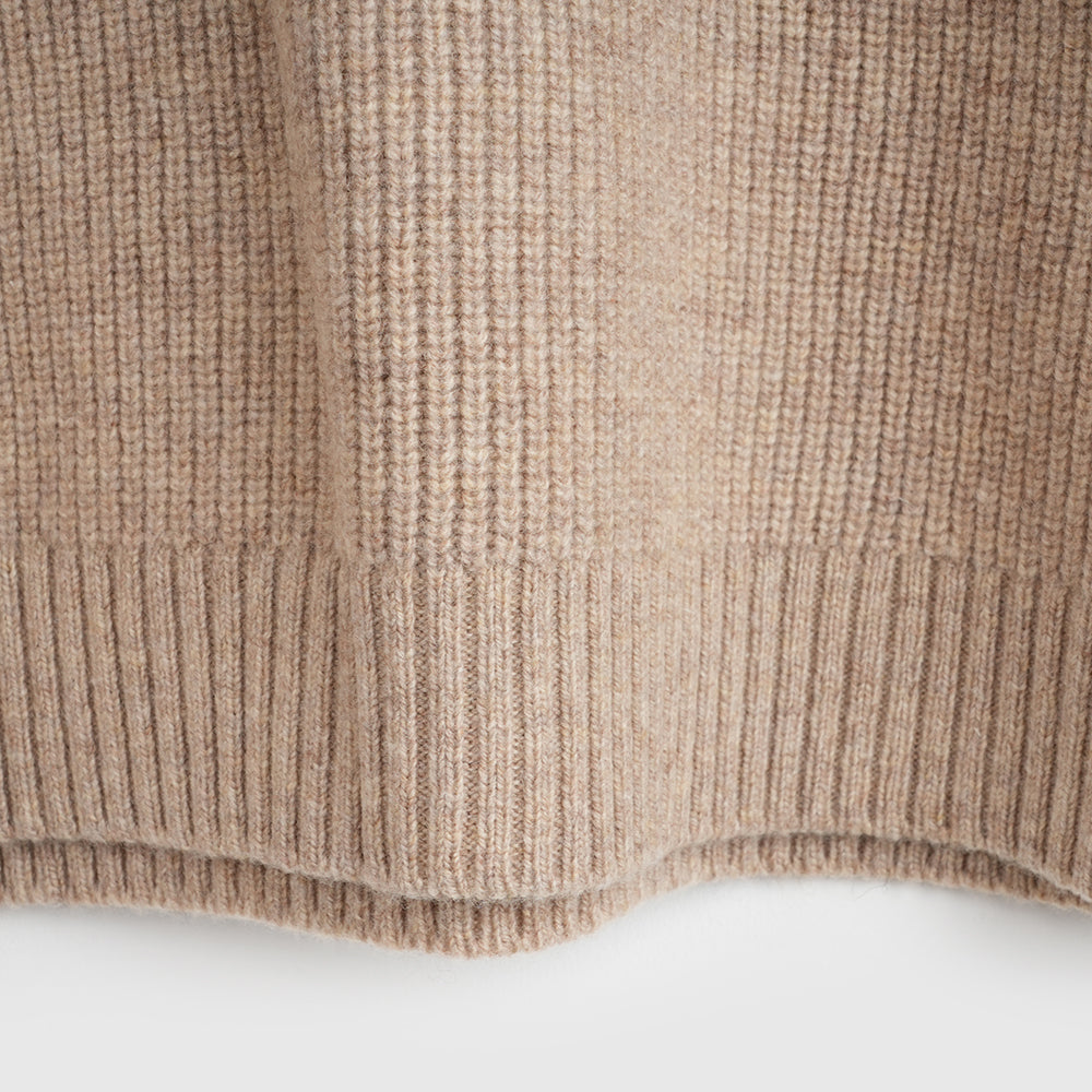 Herren Herdwick Merino Pullover mit Halbreißverschluss (Natural)