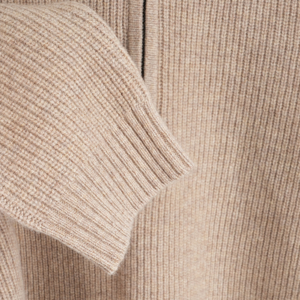 Herren Herdwick Merino Pullover mit Halbreißverschluss (Natural)