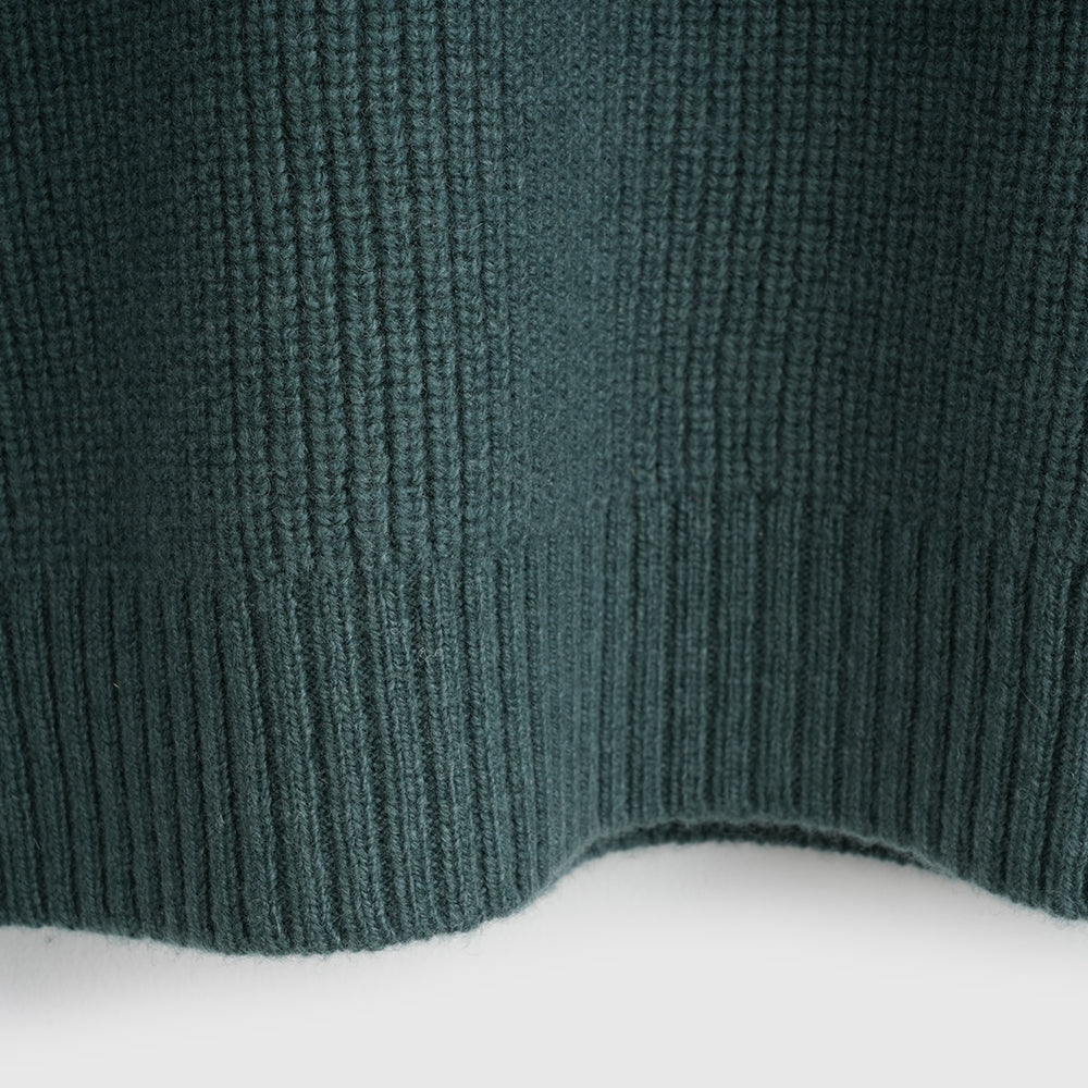 Mens Herdwick Merino Half Zip Sweater (Sea Green)