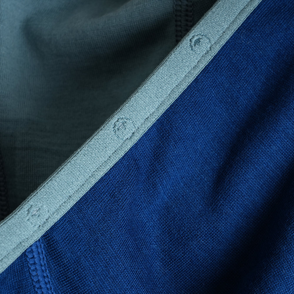 Mens Merino 200 Zip Neck Hoodie (Poseidon)