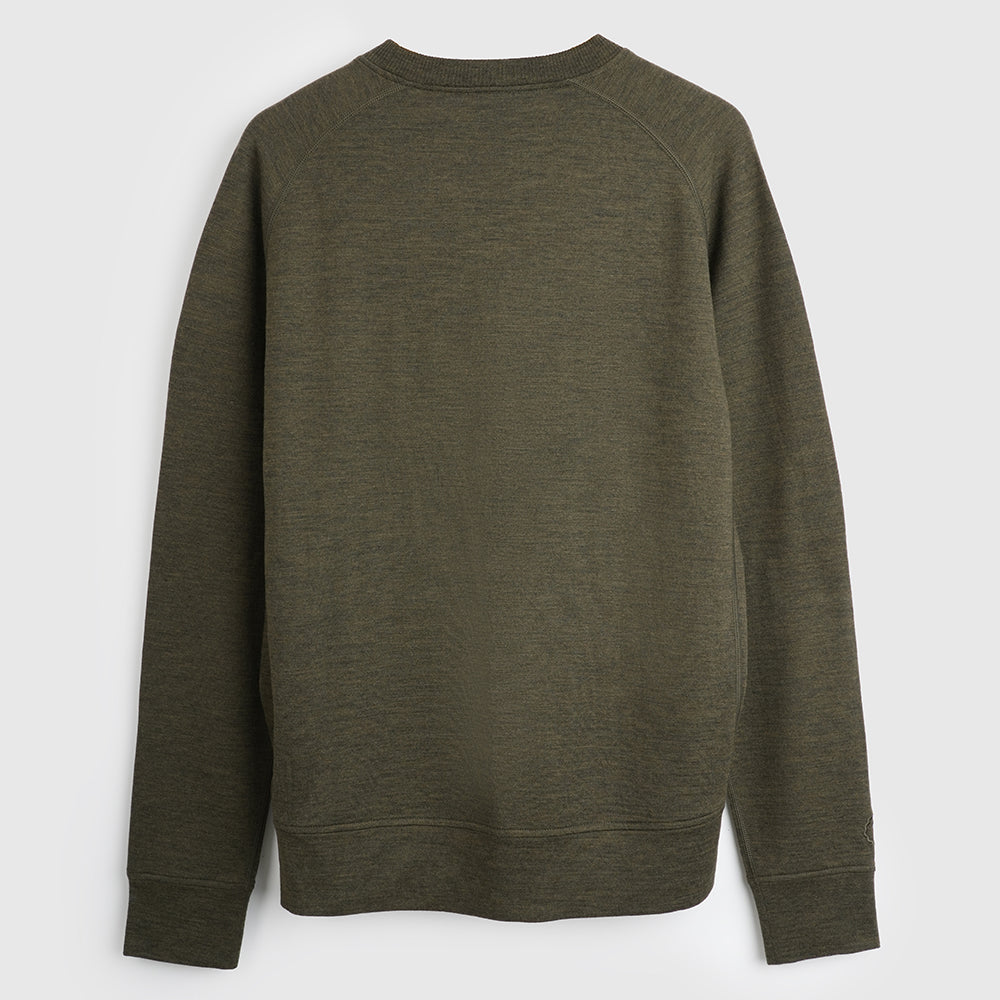 Mens Merino 260 Lounge Sweatshirt (Dark Olive)