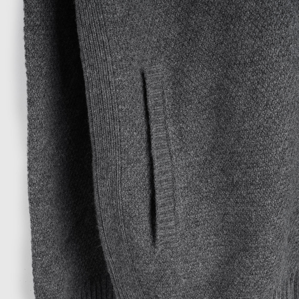 Pull zippé en mérinos Mens Oaken (Grey)
