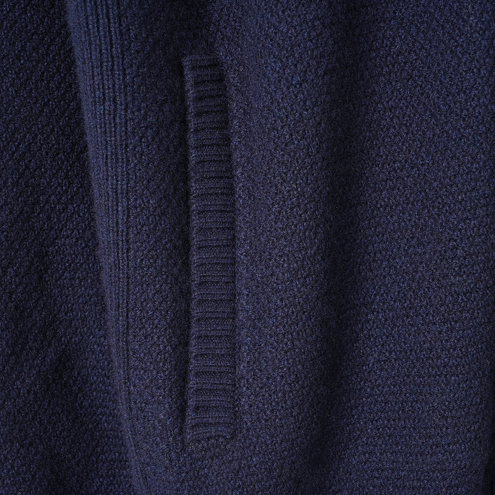 Pull zippé en mérinos Mens Oaken (Navy)