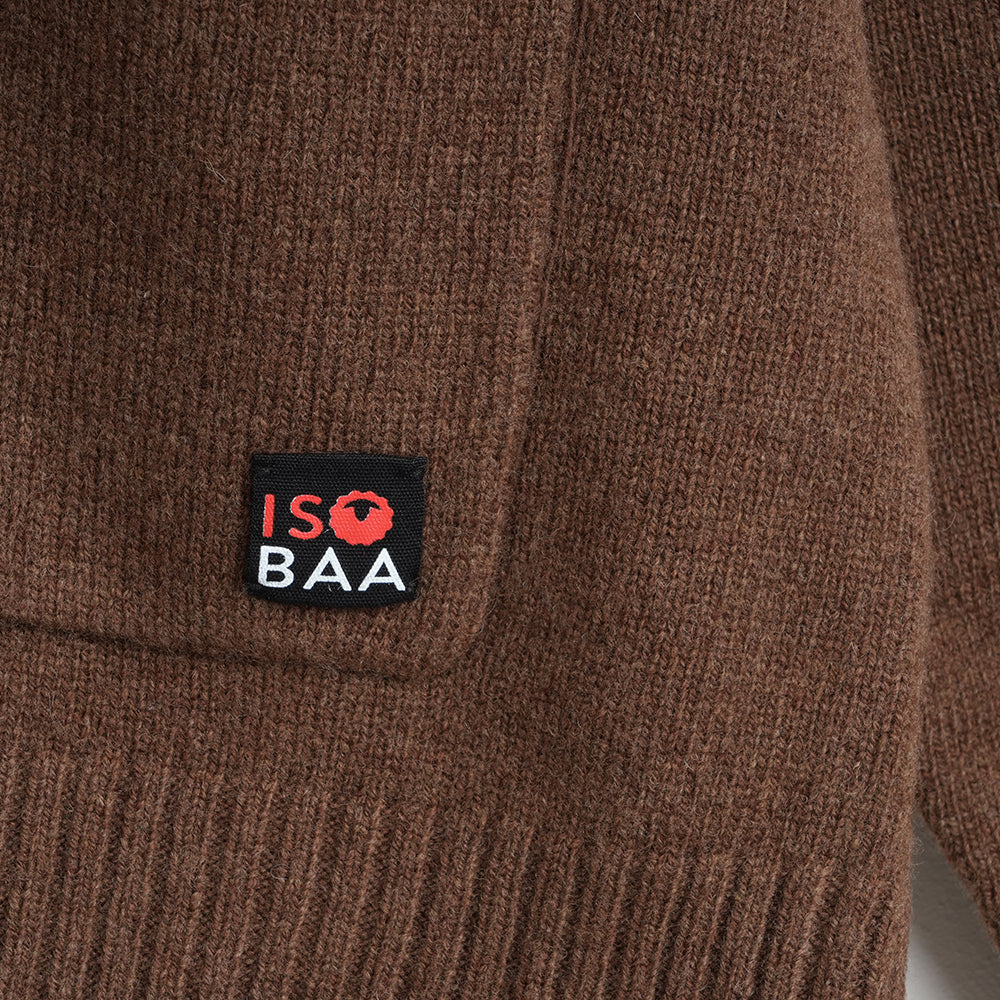 Cardigan en mérinos Mens Rove (Brown)