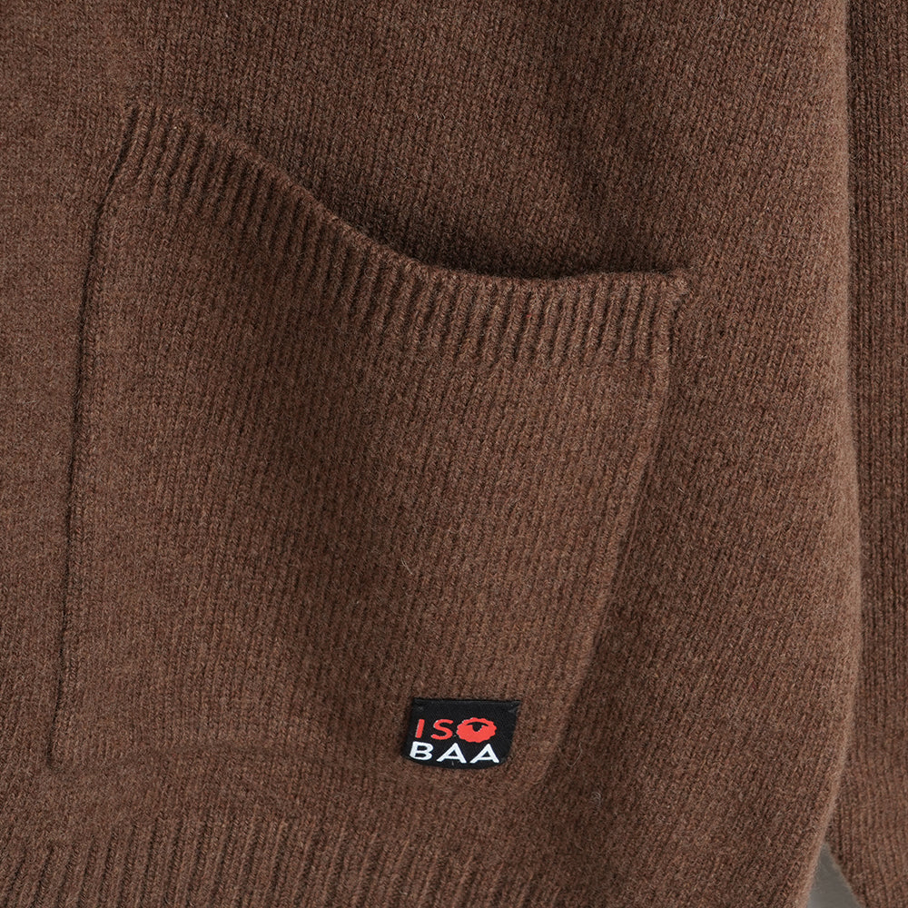 Cardigan en mérinos Mens Rove (Brown)