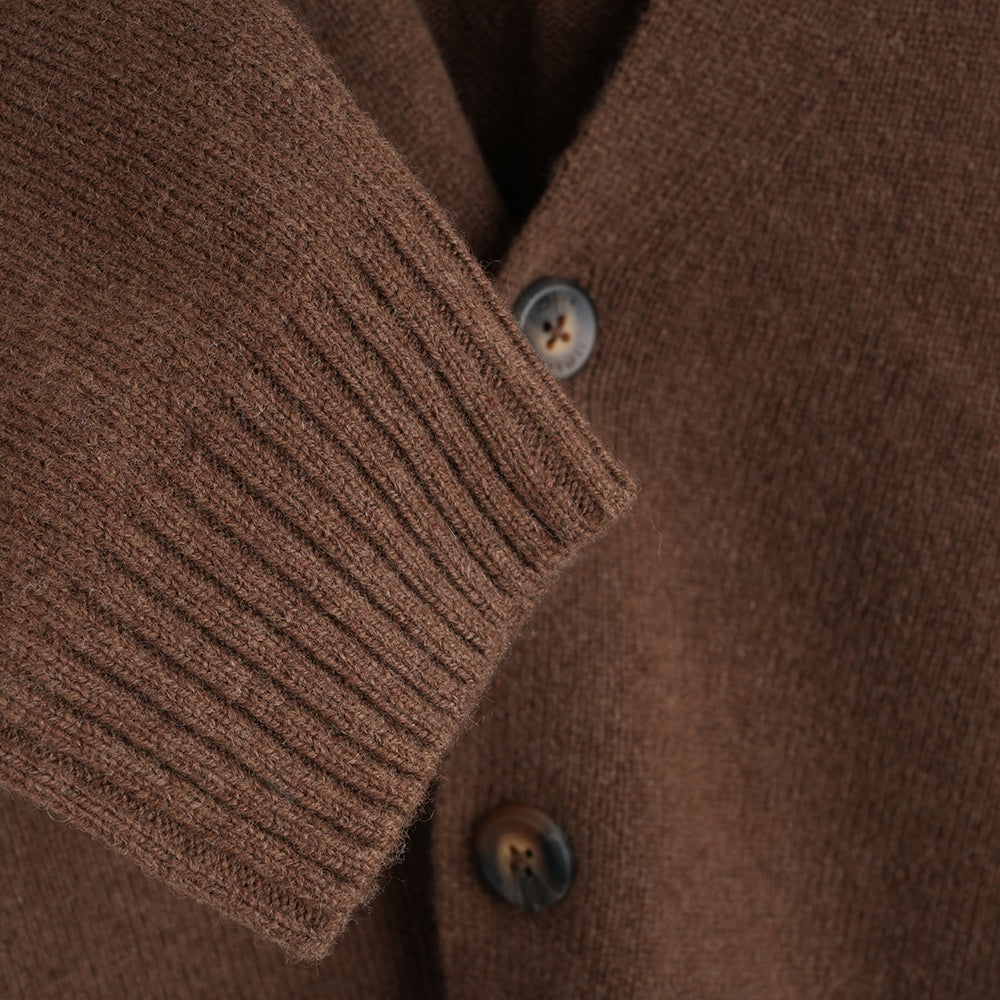 Cardigan en mérinos Mens Rove (Brown)