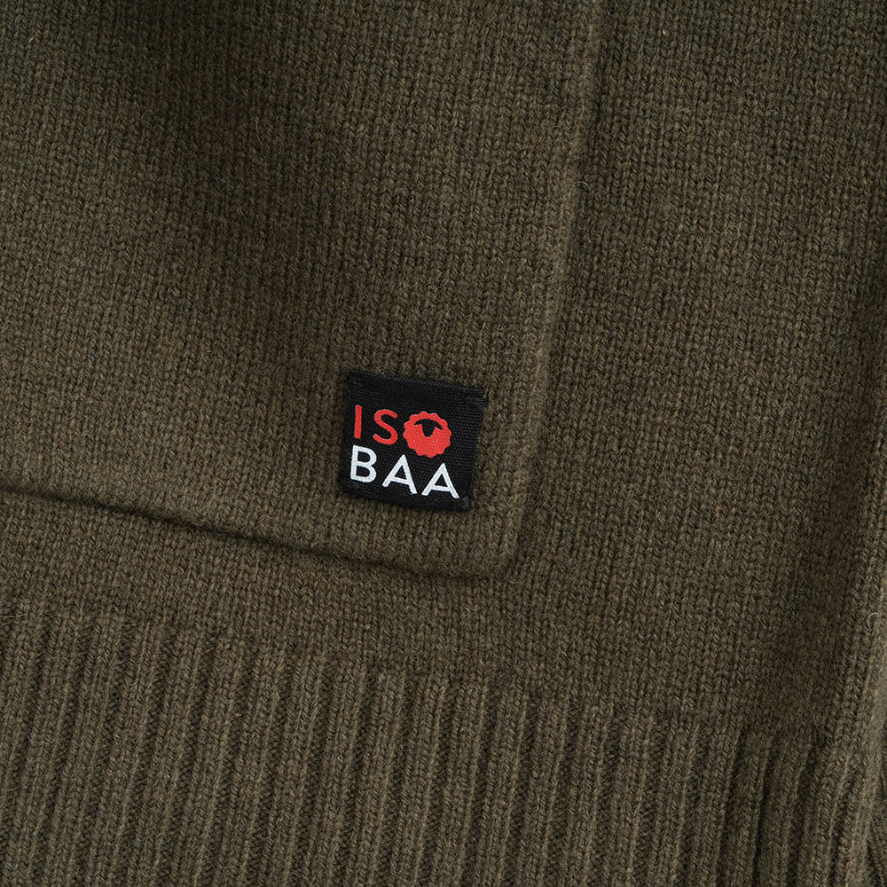 Cardigan en mérinos Mens Rove (Dark Olive)