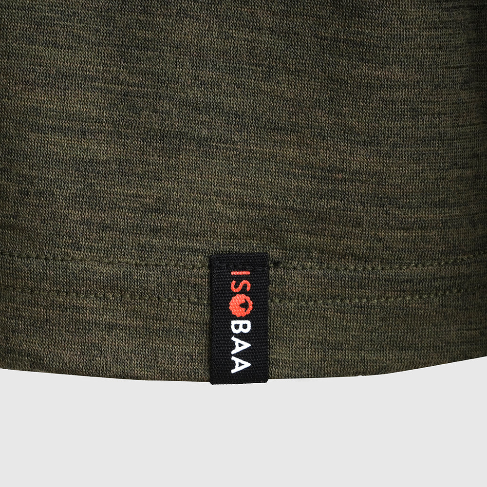 Mens Sketched Horizon Merino 150 LS Relaxed Tee (Dark Olive)