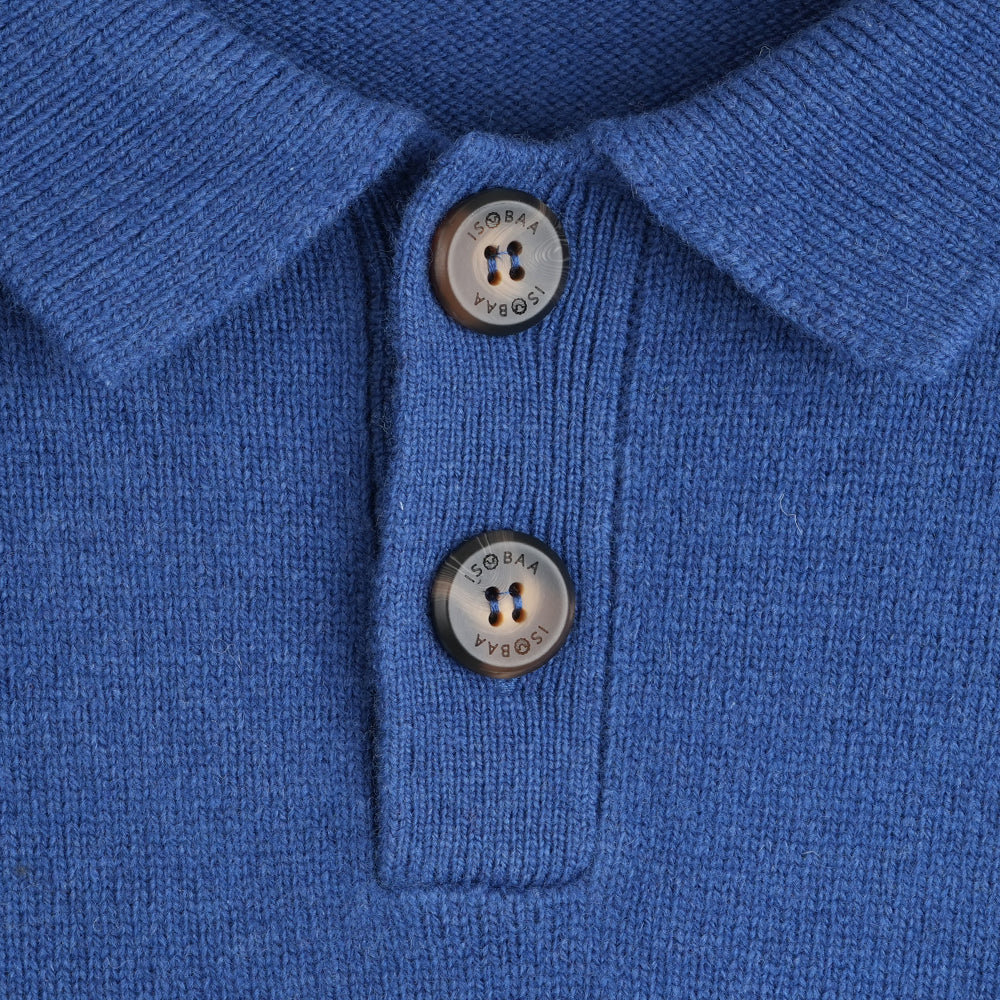 Mens Solace Merino Polo Sweater (Denim)