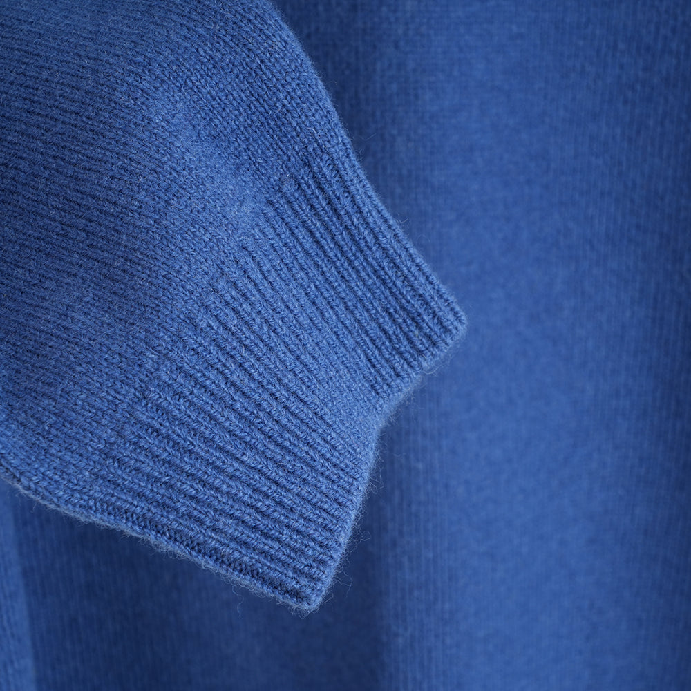 Homme Pull polo en mérinos Solace (Denim)