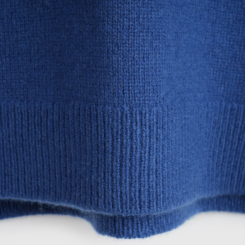 Homme Pull polo en mérinos Solace (Denim)