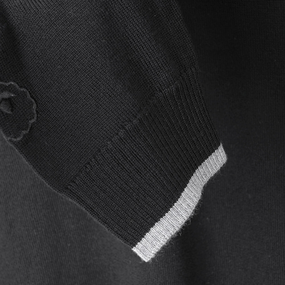 Homme Pull col rond en mérinos Woolsey (Black/Charcoal)