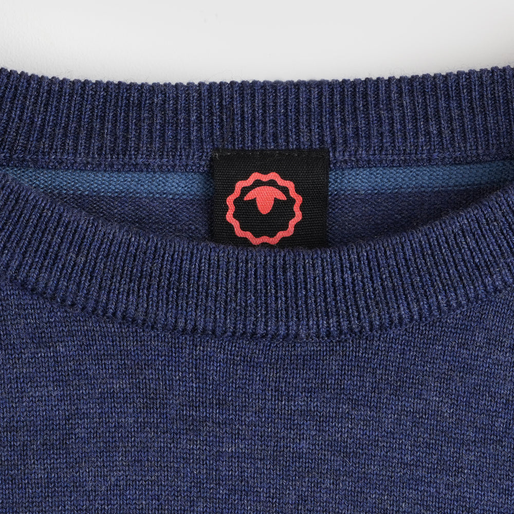 Mens Woolsey Merino Crew Sweater (Dark Denim/Denim)