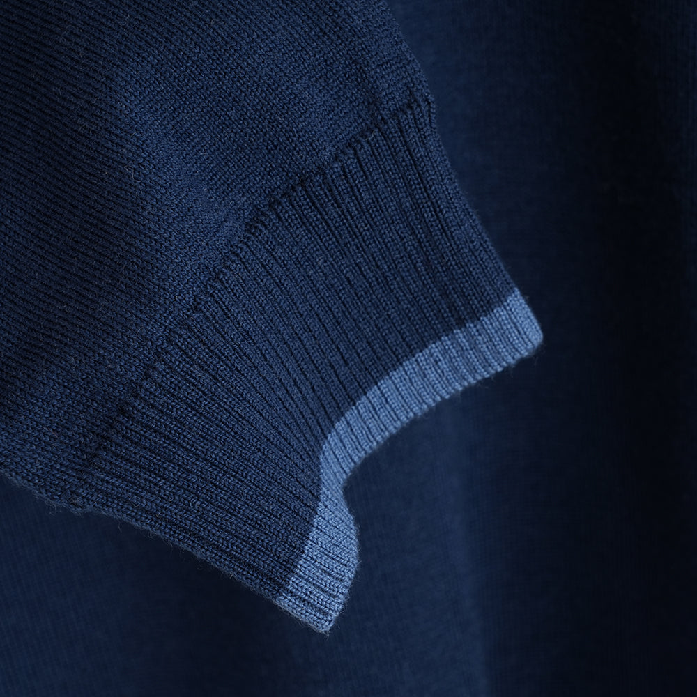 Homme Pull col V Woolsey Mérinos (Navy)