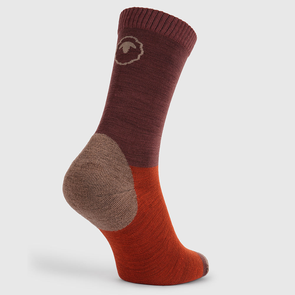 Merino Blend Everyday Socks (3 Pack - Burnt Orange/Sable)