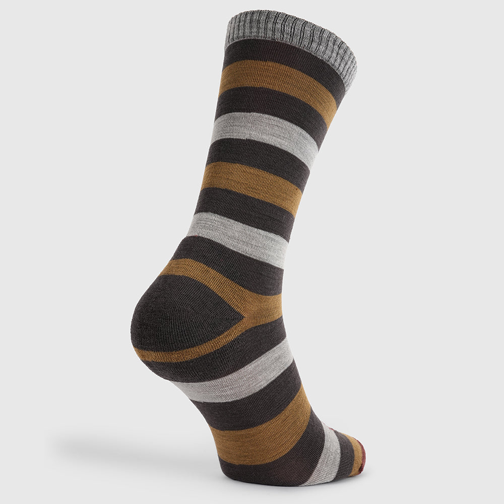 Merino Blend Everyday Socks (3 Pack - Chocolate/Dull Gold)