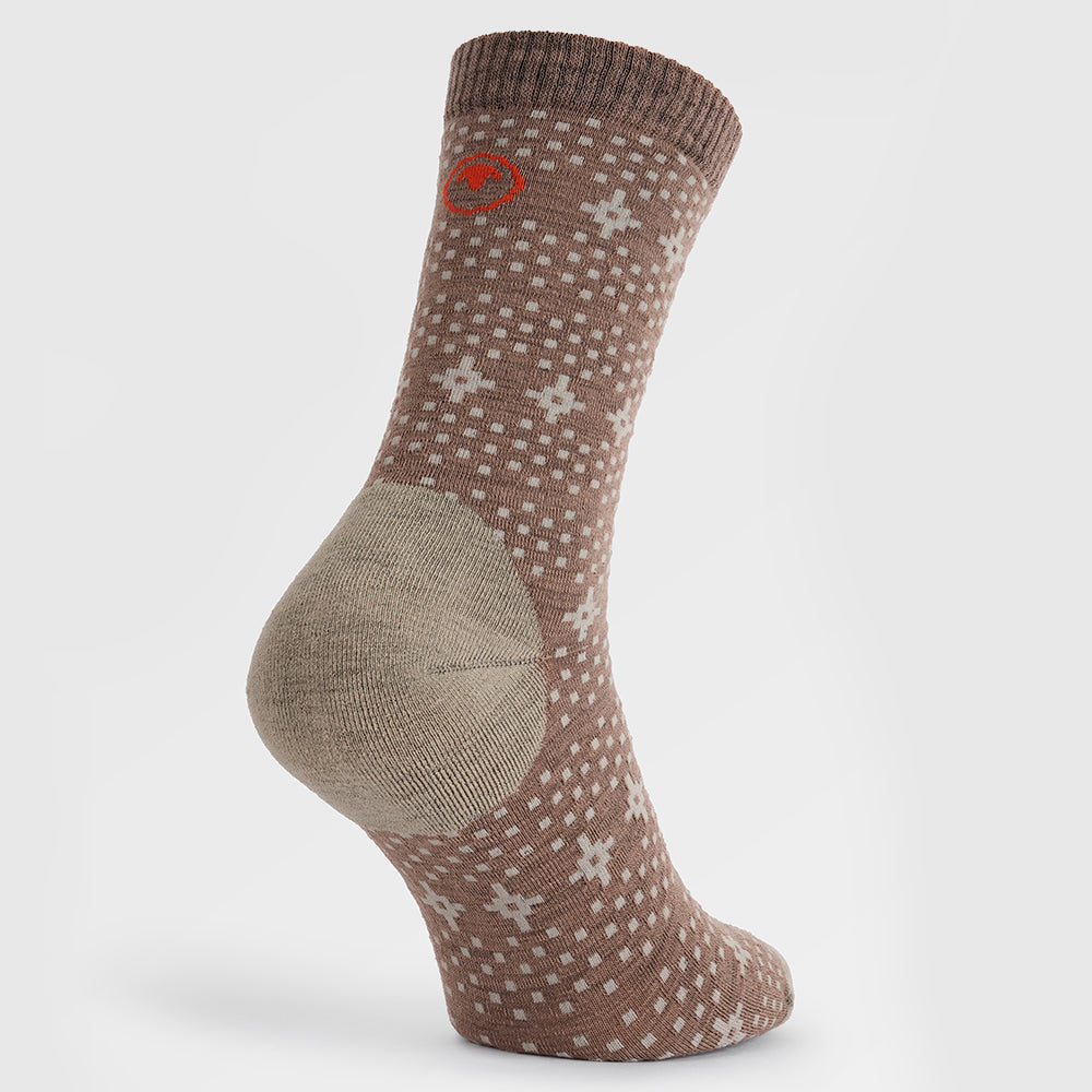 Merino Blend Festive Socks (3 Pack - Olive/Denim/Bran)