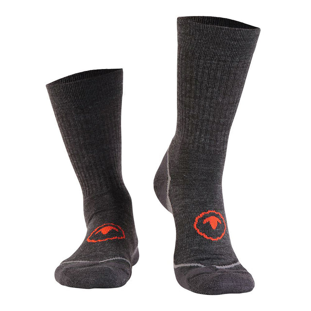 Merino Blend Hiking Socks (3 Pack - Smoke Melange/Charcoal)