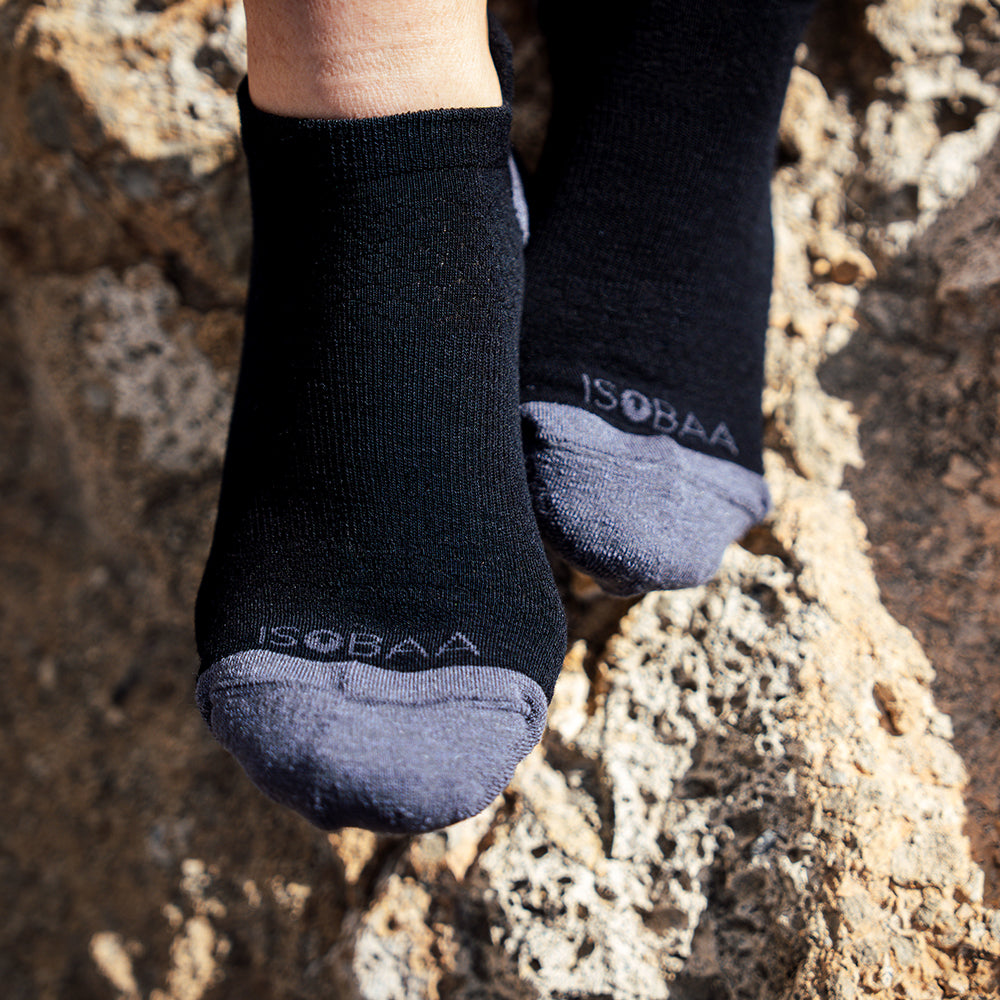 Merino Blend Trainer Socken (3 Pack - Black)