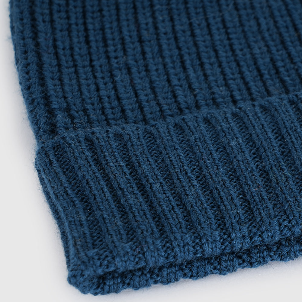 Merino Fisherman Beanie (Petrol)