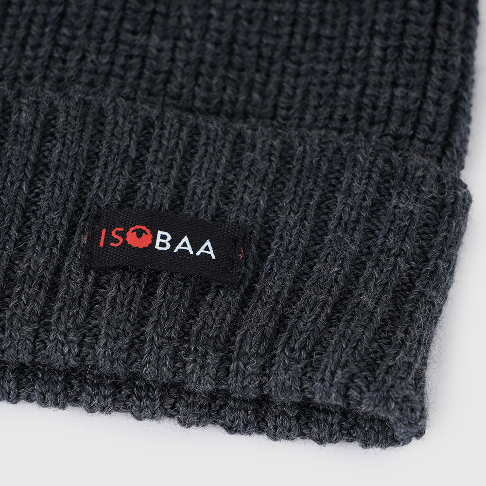 Merino Fisherman Beanie (Smoke)