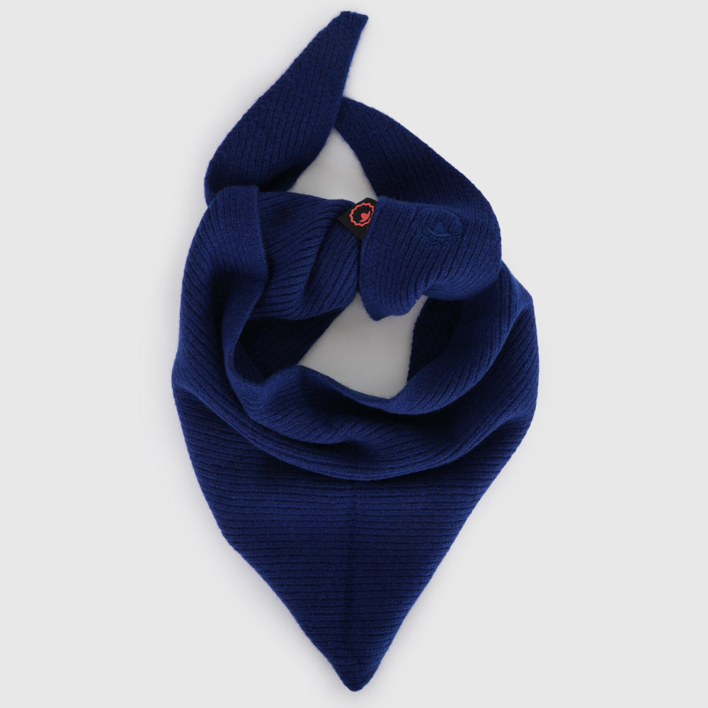 Merino Triangle Scarf (Navy)