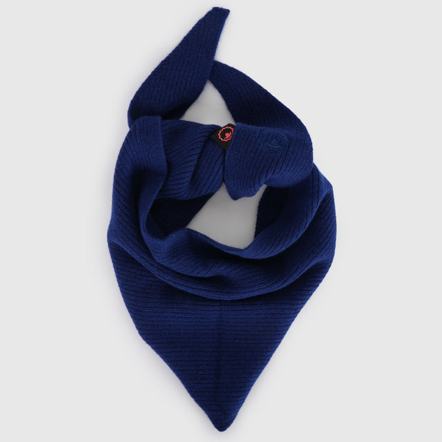 Merino Triangle Scarf (Navy)