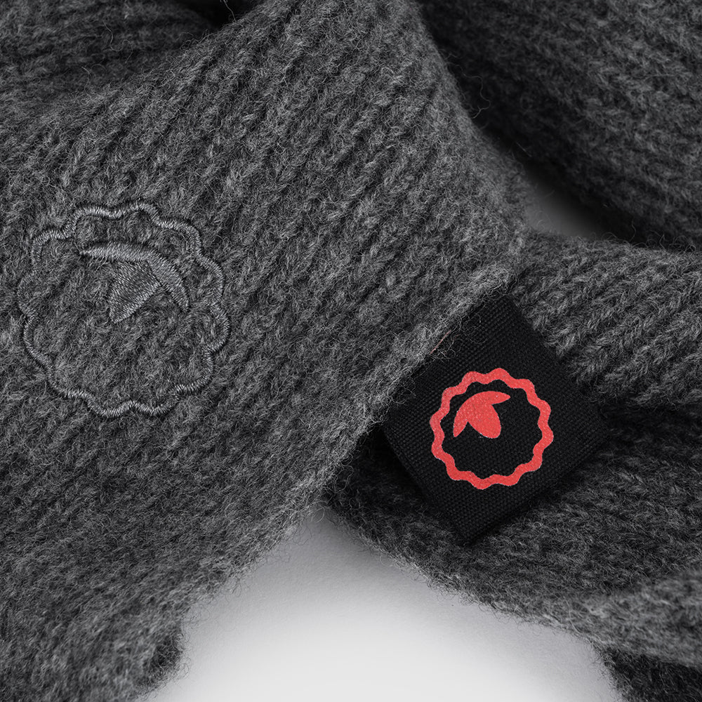 Merino Triangle Scarf (Smoke)