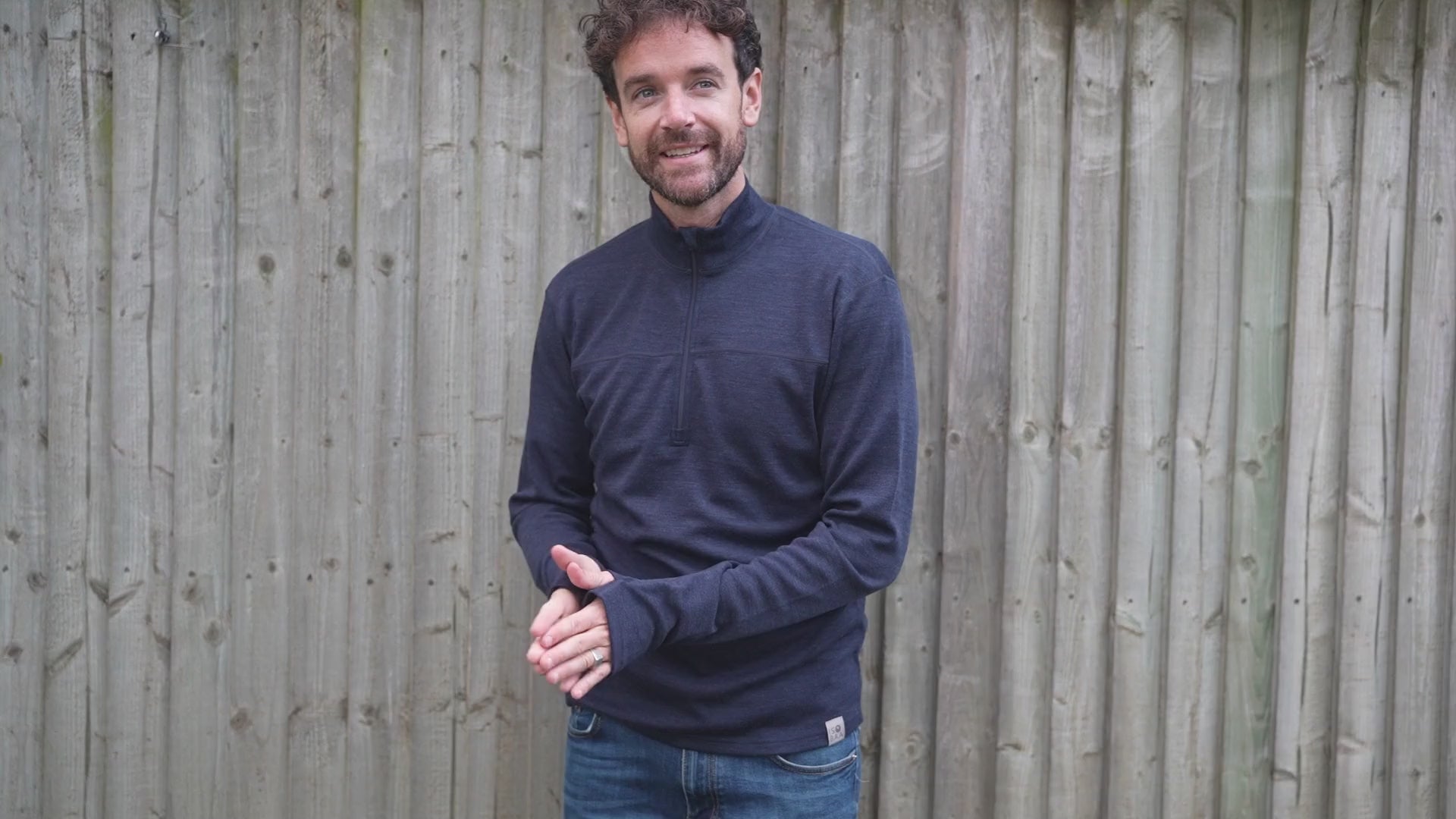 Isobaa | Mens IsoSoft 240 Zip Neck (Navy) | Gear up for the outdoors with Isobaa's ultimate Merino zip top. | align: 50% 45% | Model: Leighton