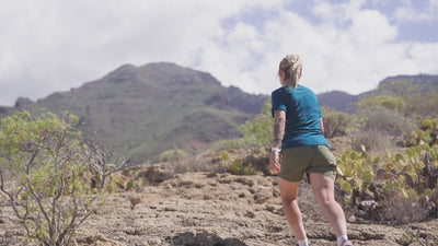 Womens 180 SS Hiking Top (Petrol) | align: 90% 40% | Model: IsabelC