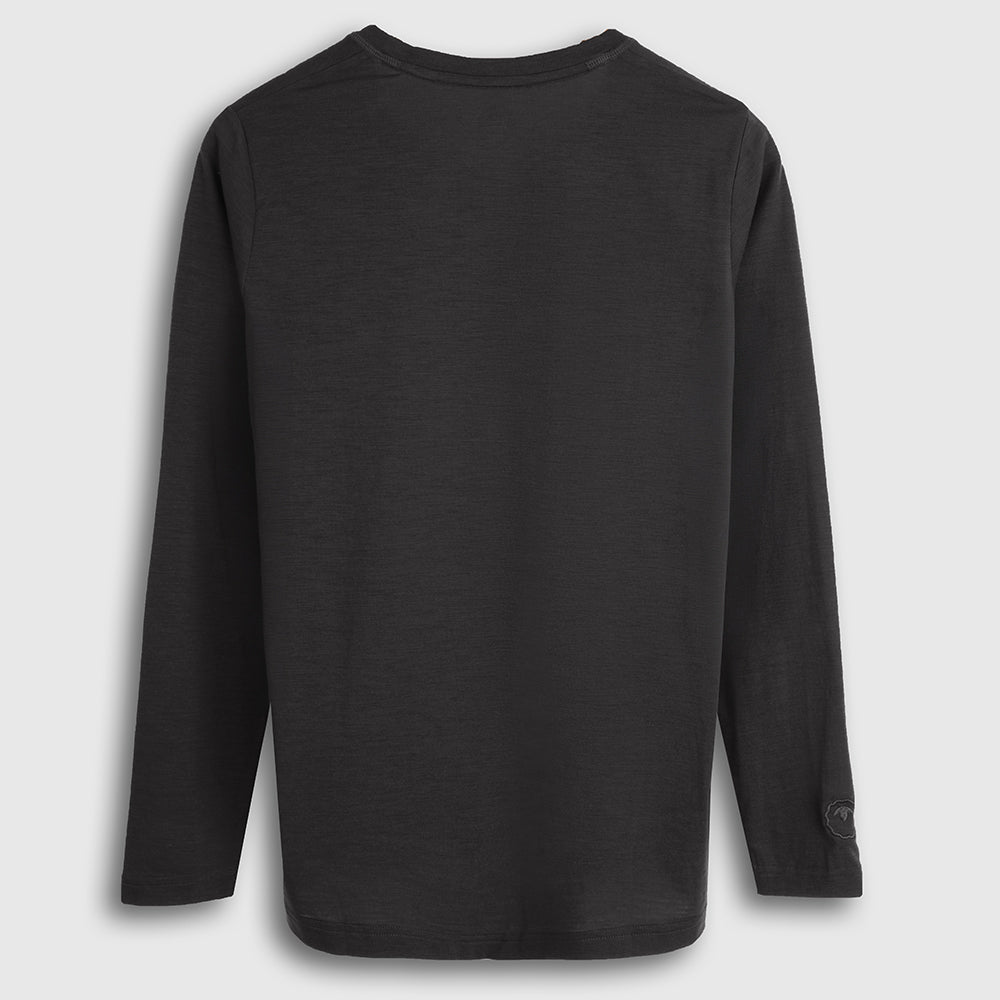 Womens Merino Blend 125 Ultrafine LS Crew (Black)