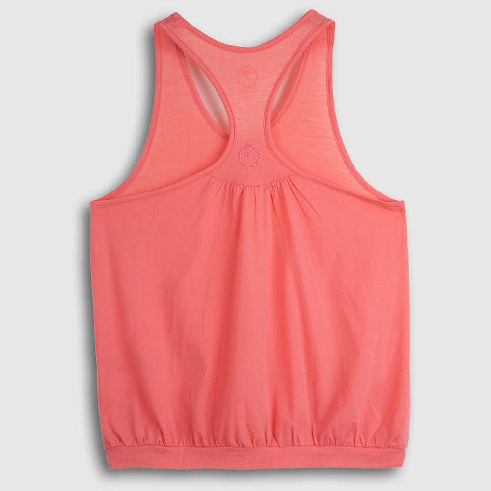 Womens Merino Blend 125 Ultrafine Racer Vest (Coral)