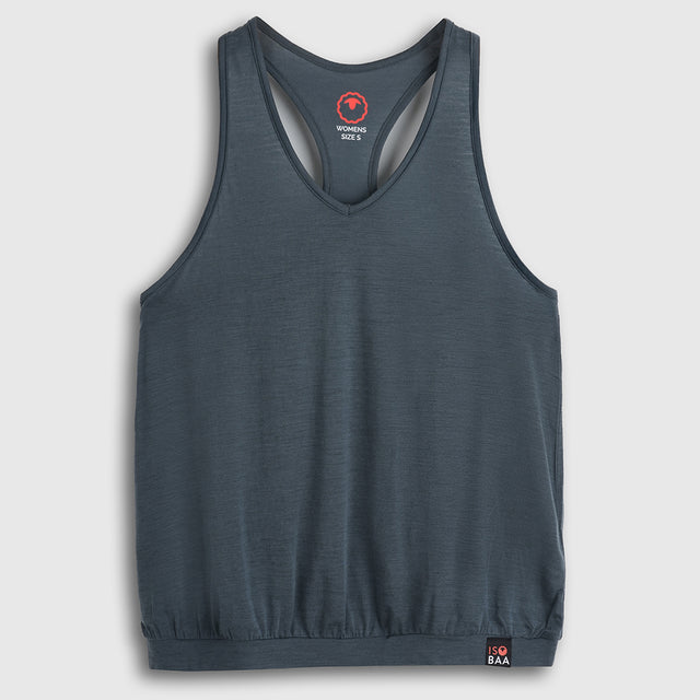 Womens Merino Blend 125 Ultrafine Racer Vest (Turbulence)