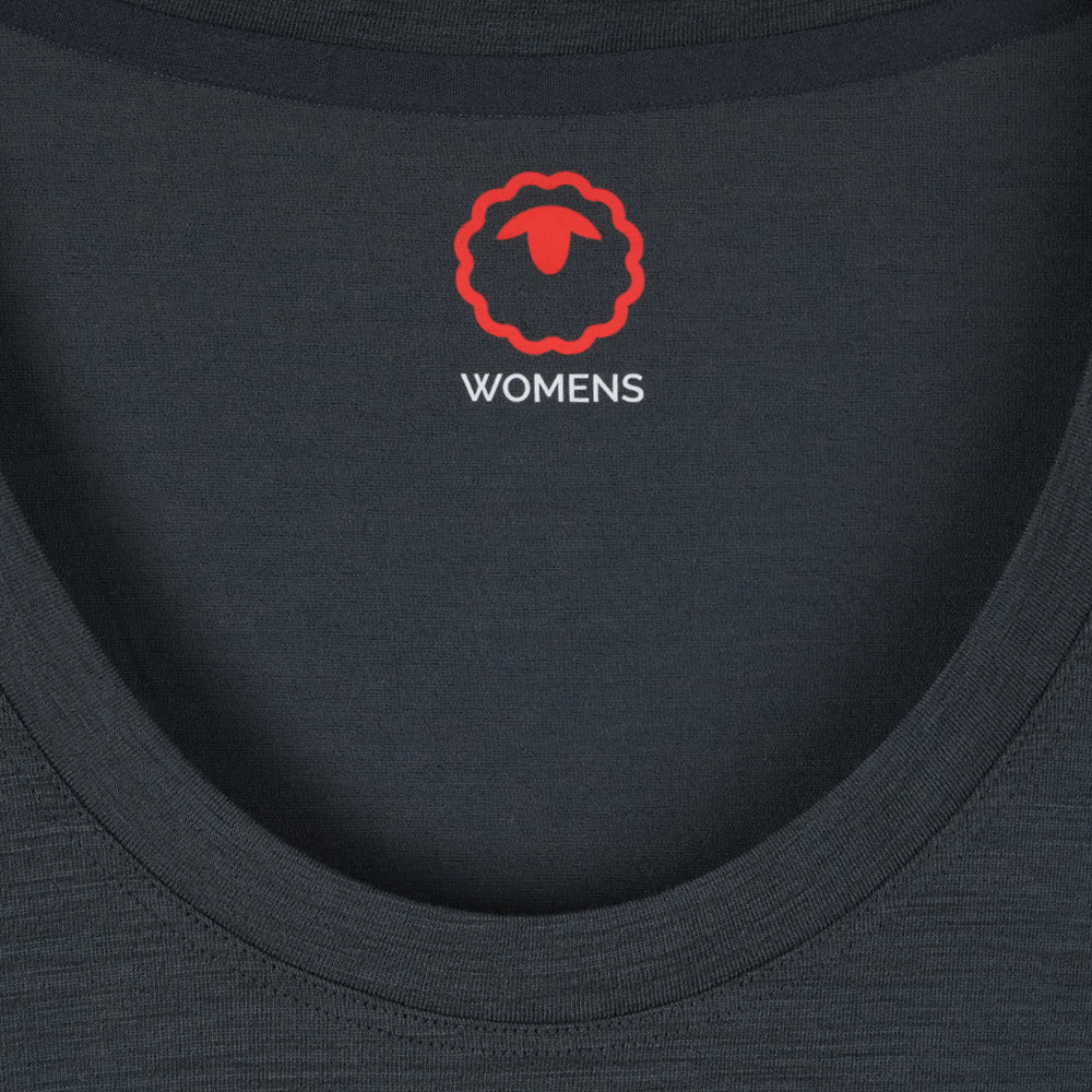 Womens Merino Blend 125 Ultrafine SS Scoop Top (Turbulence)