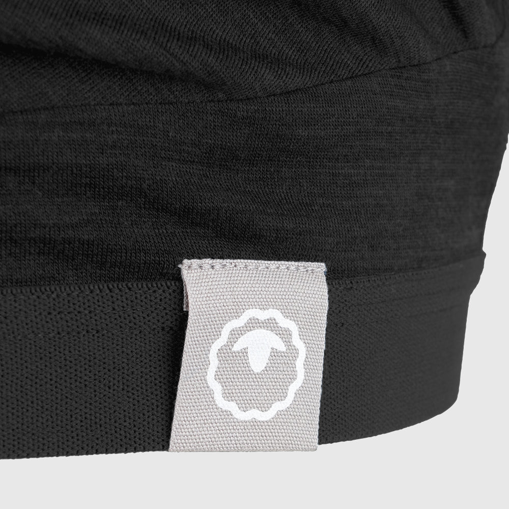 Womens Merino Blend 160 Bralette (Black Melange)