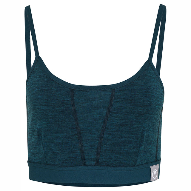 Womens Merino Blend 160 Crop Top (Petrol)