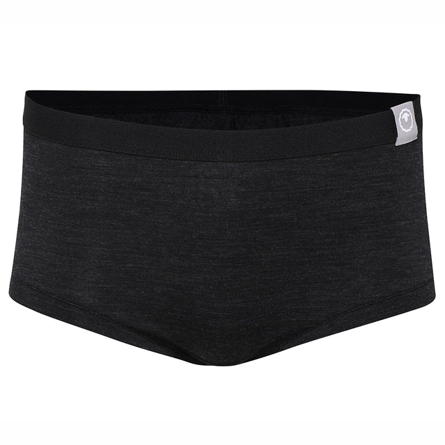 Womens Merino Blend 160 Hipster Knickers (Black Melange)