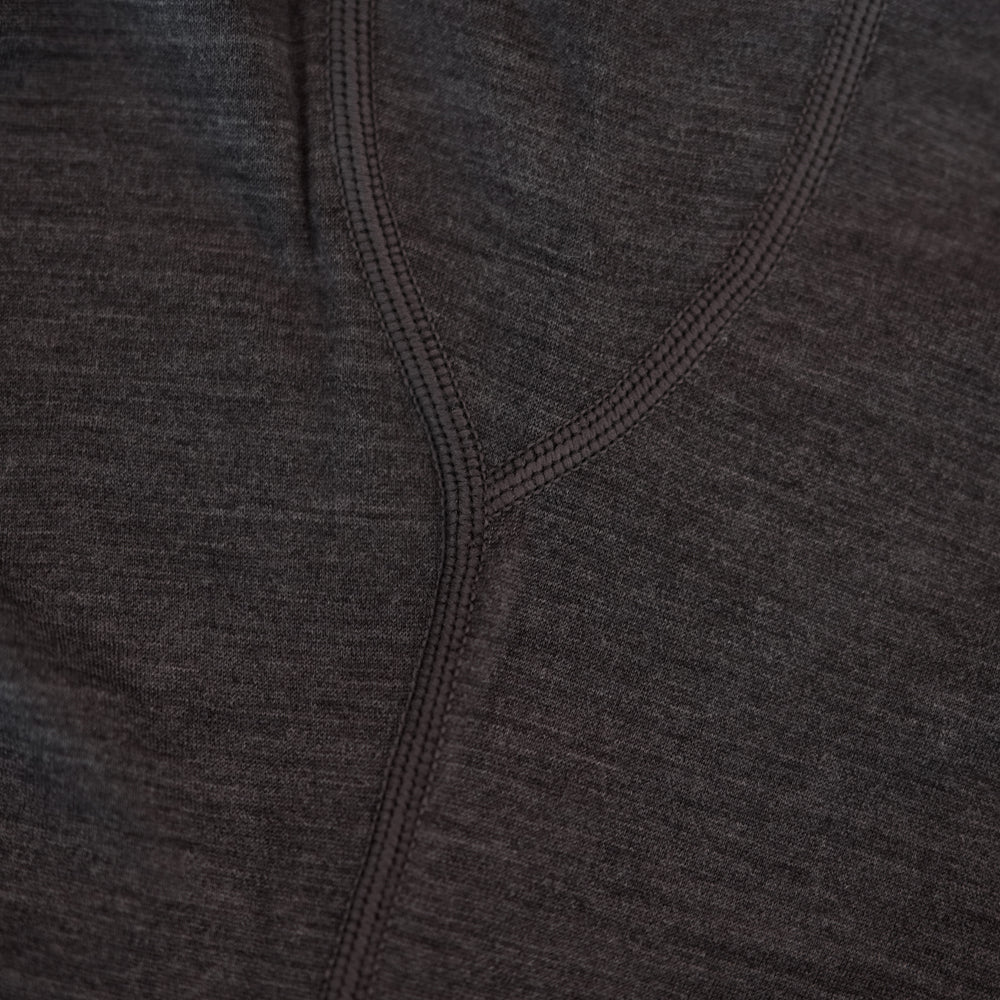 Isobaa Womens Merino 180 Long Sleeve Crew (Chocolate/Melange)